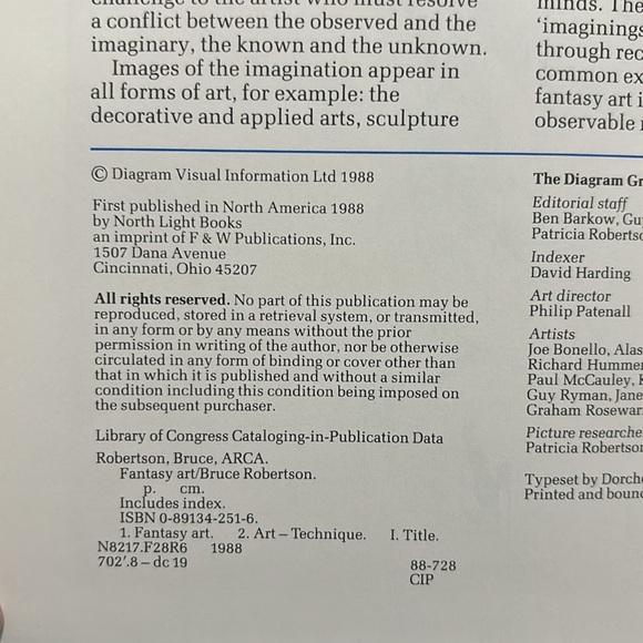 Vintage Book - Fantasy Art, Bruce Robertson, 1988, Hardback, Technique, Mythical - Picture 13 of 16